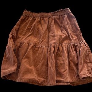 🌺 kids H&M Brown Ruffled Skirt with Elastic Waistband